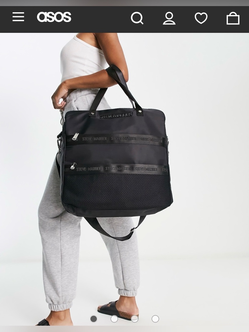 Steve Madden Black Tote Bag